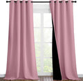 NICETOWN Crystal Pink Full Shade Curtain Panels, Pair of Thermal Insulated & by NICETOWN