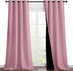 NICETOWN Crystal Pink Full Shade Curtain Panels, Pair of Thermal Insulated & by NICETOWN