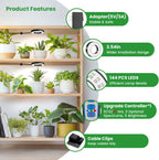3.5" Grow Lights for Indoor Plants,Full Spectrum Plant Light 5V/3A