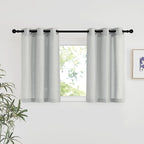 NICETOWN Gray Linen Kitchen Window Curtains Over Sink, Grommet Thick Linen Gray by NICETOWN