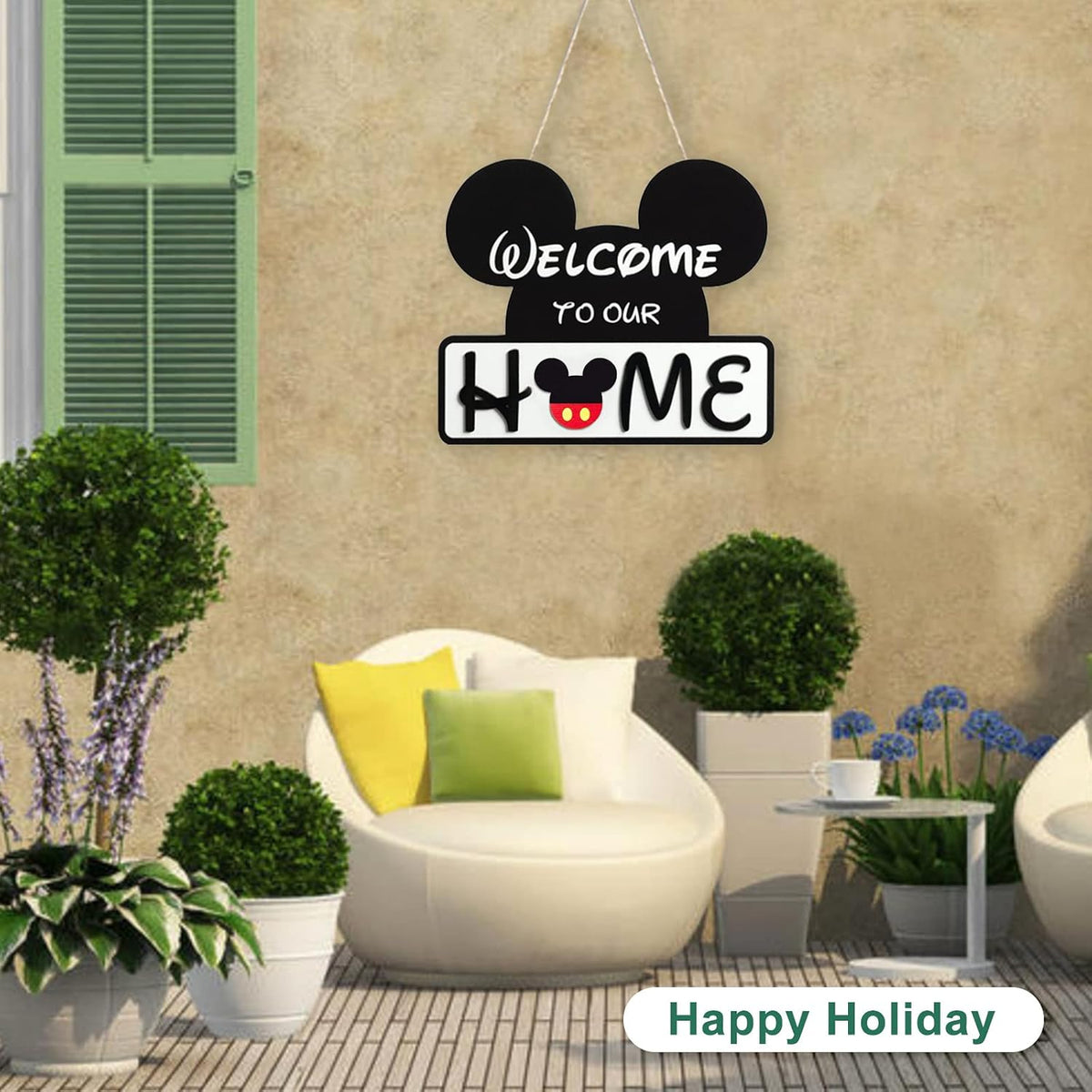 Cute Mouse Interchangeable Seasonal Welcome Door Sign