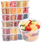 Glotoch Express 24 Sets 16 oz Deli Containers with Lids,Leakproof&BPA-Free
