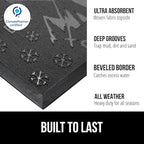 GORILLA GRIP 100% Waterproof All-Season WeatherMAX Doormat, US Designed Natural - Image 2