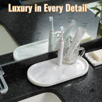 Koville African Natural Marble Decorative Tray, 12"x6" - Countertop Organizer, Catchall Tray for Perfume, Candles, Jewelry