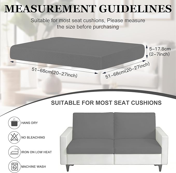 4Pcs Patio Stretch Cushion Covers, Outdoor Sofa Replacement Cover Slipcovers - Image 2