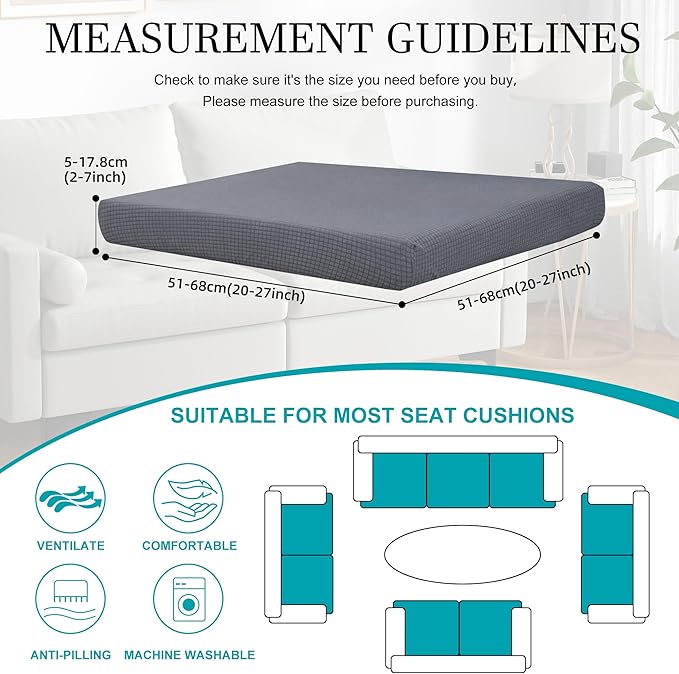 12Pcs Stretch Patio Cushion Covers, Outdoor Couch Covers Replacement, Outdoor - Image 2