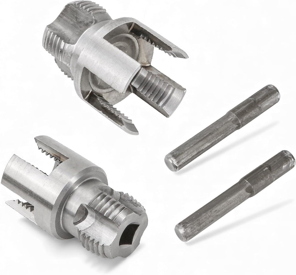 Integrated Internal & External Pipe Threading Tool, Electric Drill Compatible Dual-Function Pipe Thread Cutting Tool for 1/2" & 3/4" PVC/Plastic Pipes – NPT Thread Maker Set – DIY Repairs Maintenance