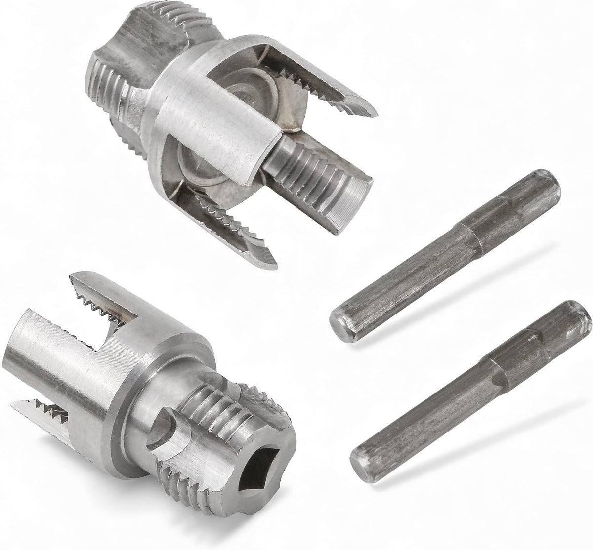 Integrated Internal & External Pipe Threading Tool, Electric Drill Compatible Dual-Function Pipe Thread Cutting Tool for 1/2" & 3/4" PVC/Plastic Pipes – NPT Thread Maker Set – DIY Repairs Maintenance