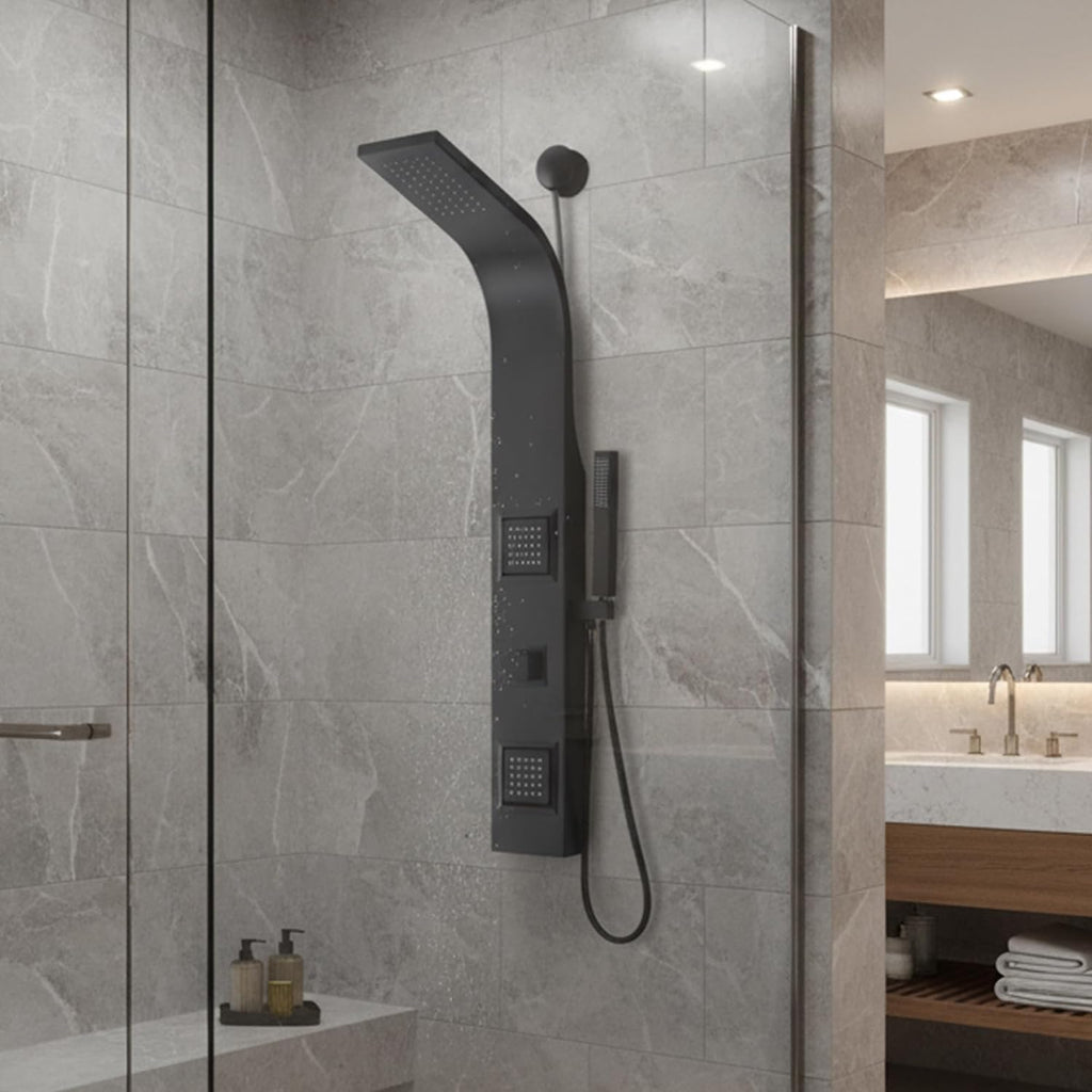 ANZZI Aura 2 Jetted Shower Panel With Heavy Rain Shower & Spray Wand