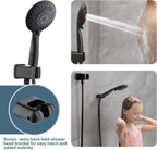 BRIGHT SHOWERS Shower Faucet Set, Shower Head System with Rainfall Shower Head and Handheld Showerhead Combo, Valve and Trim Kit, Complete Shower Fixtures for Bathroom, Oil-Rubbed Bronze