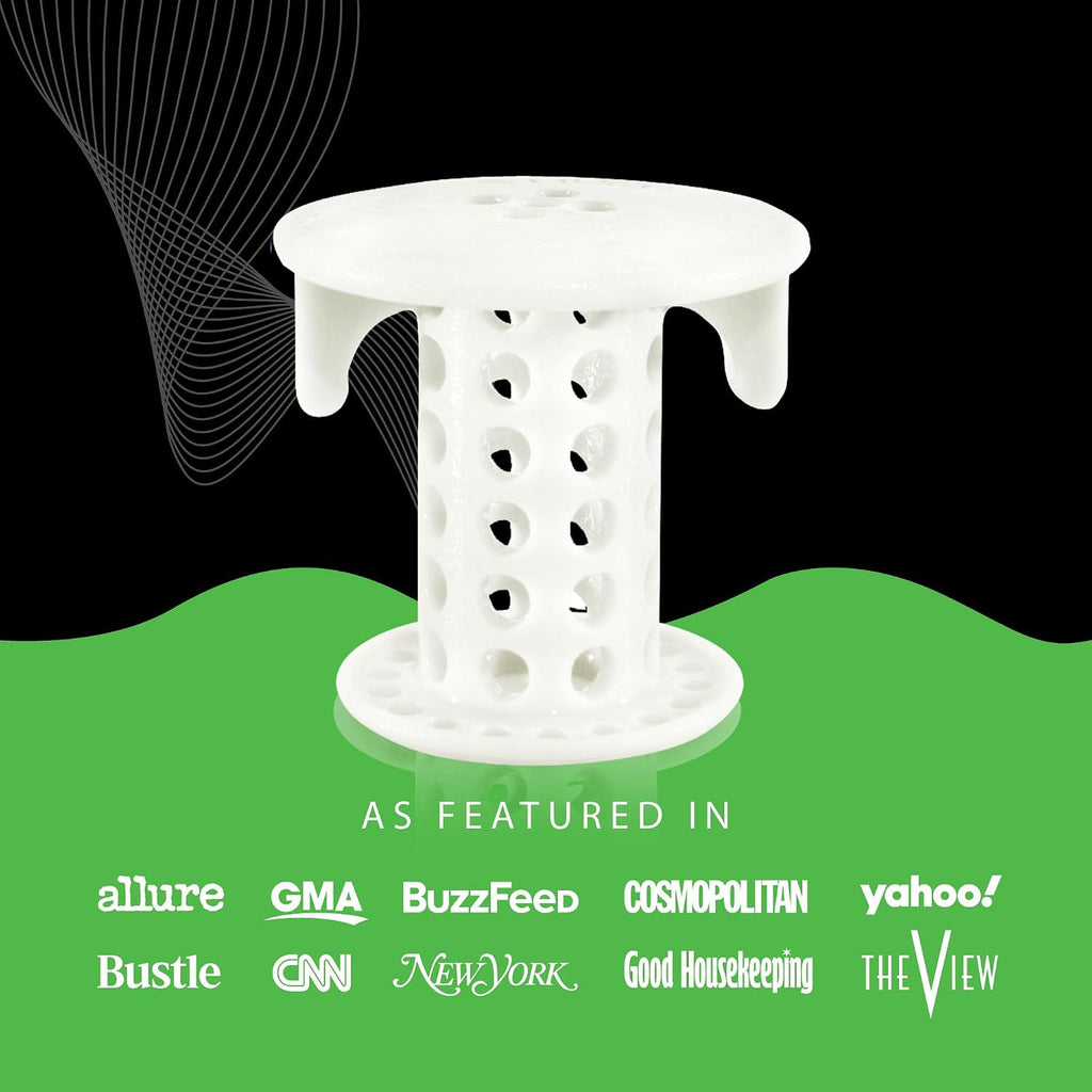 SinkShroom The Revolutionary Sink Drain Protector Hair Catcher/Strainer/Snare, White