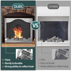Firebacks for Fireplace- Iron Lion Fireback with Feet (19.5inch)