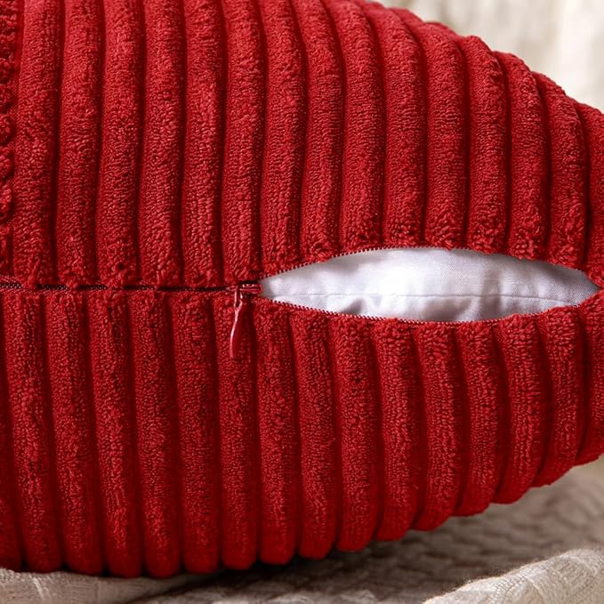 MIULEE Christmas Red Decorative Lumbar Throw Pillow Covers 12x20 Inch - Image 3