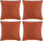 Fancy Homi 4 Packs Boho Burnt Orange Fall Decorative Throw Pillow Covers 22x22 by Fancy+Homi