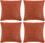 Fancy Homi 4 Packs Boho Burnt Orange Fall Decorative Throw Pillow Covers 20x20 by Fancy+Homi