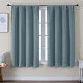 Simplebrand Ava Stone Blue Blackout Curtains by Simplebrand
