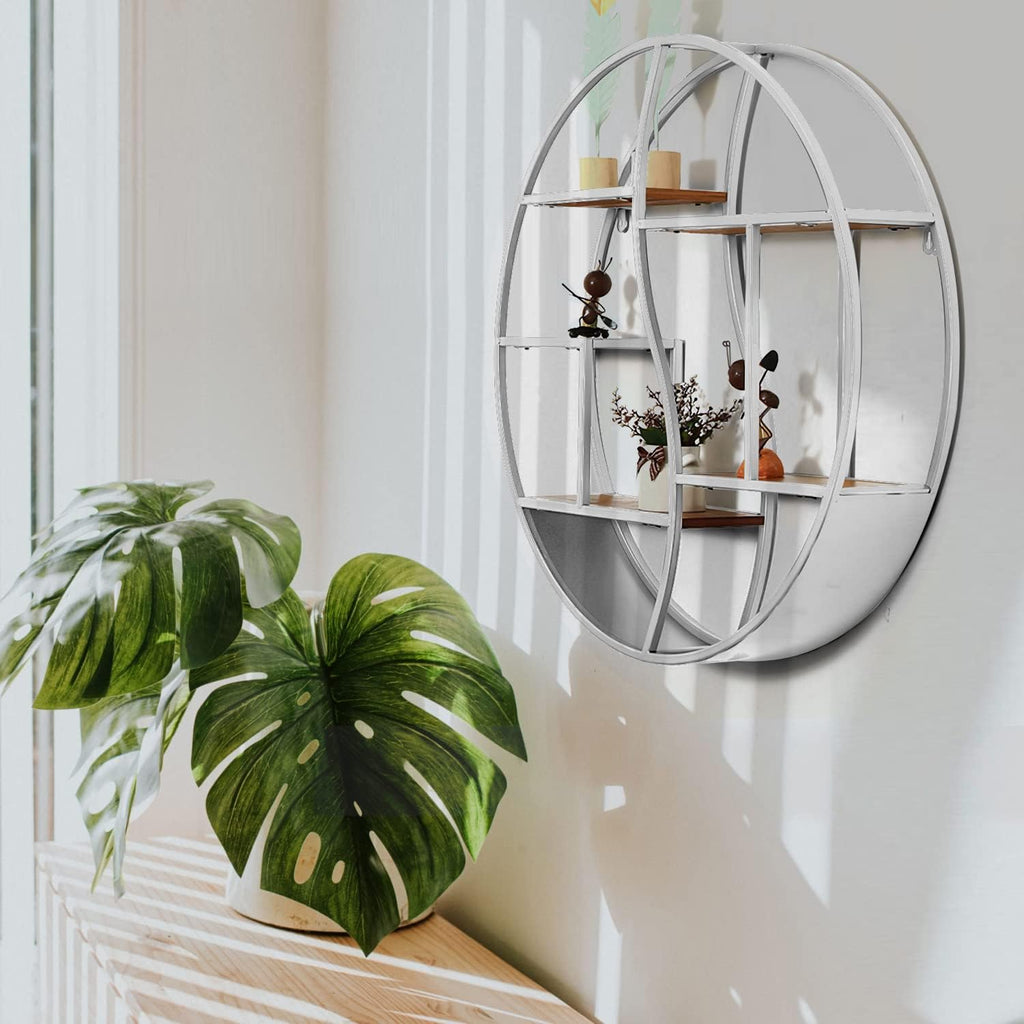 Round Wall Shelf,Decorative Circle Floating Shelves