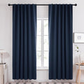 Deconovo Solid Back Tab and Rod Pocket Curtains Blackout Curtains Thermal by Deconovo