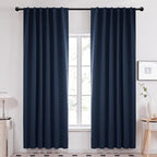 Deconovo Solid Back Tab and Rod Pocket Curtains Blackout Curtains Thermal by Deconovo