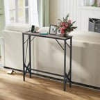 31.5‘’ Console Table, Skinny Entryway Table with Fast-Charging Station, Narrow Long Sofa Table, Behind Slim Couch Table for Entrance, Hallway, Living Room Decor ST-GY80-1