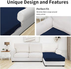 Easy-Going Stretch Sectional Couch Covers 1 Piece Chaise Lounge Slipcover L - Image 3