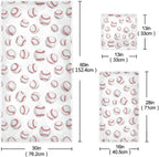 Naanle Stylish Baseball Lace Pattern Soft Luxury Decorative Set of 3 Towels, 1 Bath Towel+1 Hand Towel+1 Washcloth, Multipurpose for Bathroom, Hotel, Gym, Spa and Kitchen
