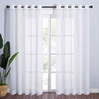 NICETOWN Living Room Window Curtains Sheer Textured 84" Long, Grommet Casual by NICETOWN