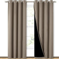 NICETOWN Taupe Full Shade Curtain Panels, Pair of Energy Smart & Noise Blocking by NICETOWN