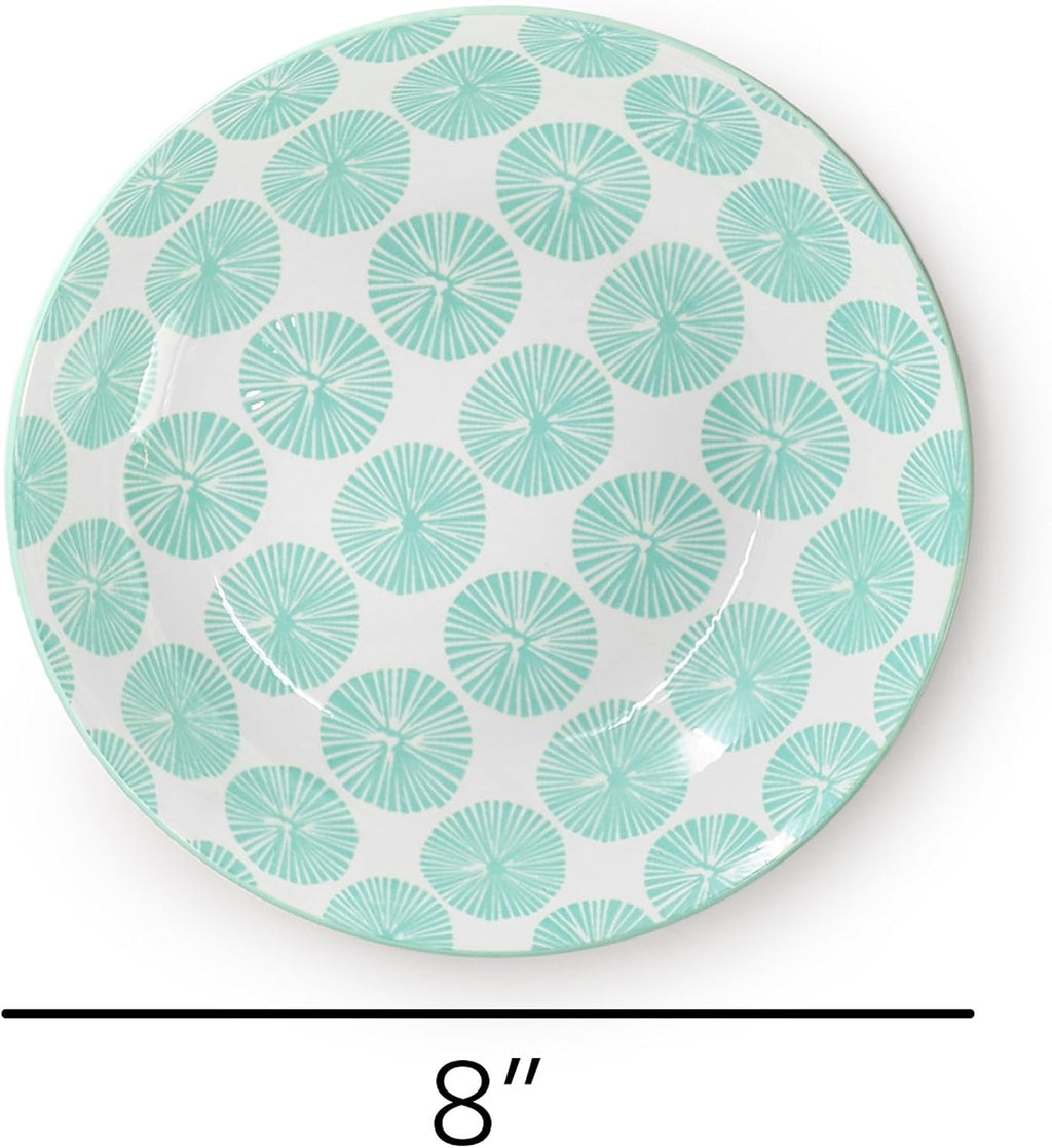 Elama Giovanna 6 Piece Assorted Design Porcelain Multi-Color Graphic Bowl Set, Tableware, Serveware, Dinnerware Set, Bowl Set (6 Piece)