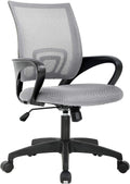 BestOffice Ergonomic Office Chair | Mid-Back Swivel Desk Chair | Grey