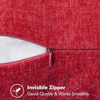 MIULEE Pack of 2 Christmas Pillow Covers 20x20 Inch Red Farmhouse Decorative - Image 3