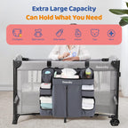 Diaper Organizer for Changing Table and Crib Diaper Stacker Nursery Organizers for Cribs Hanging Diaper Caddy Organizer for Baby Essentials