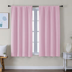 Simplebrand Ava Pink Short Blackout Curtains by Simplebrand