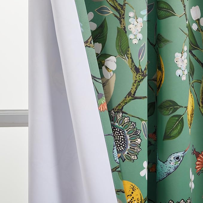 Topfinel Kitchen Curtains 45 Inch Length Floral Spring Curtains - Image 7