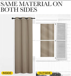 NICETOWN Window Curtain Panels, Thermal Insulated Solid Grommet Blackout - Image 5