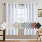 H.VERSAILTEX Living Room Linen Curtains Home Decorative Grommet Curtains by HVERSAILTEX