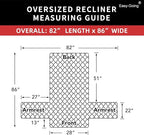 Easy-Going Oversized Recliner Chair Slipcover Reversible Sofa Cover Water - Image 6