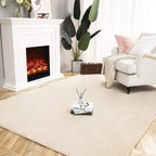 Ashler Faux Fur Rug, Ultra Soft Faux Rabbit Fur, 5 x 7 Feet Rectangle, Machine - Image 6