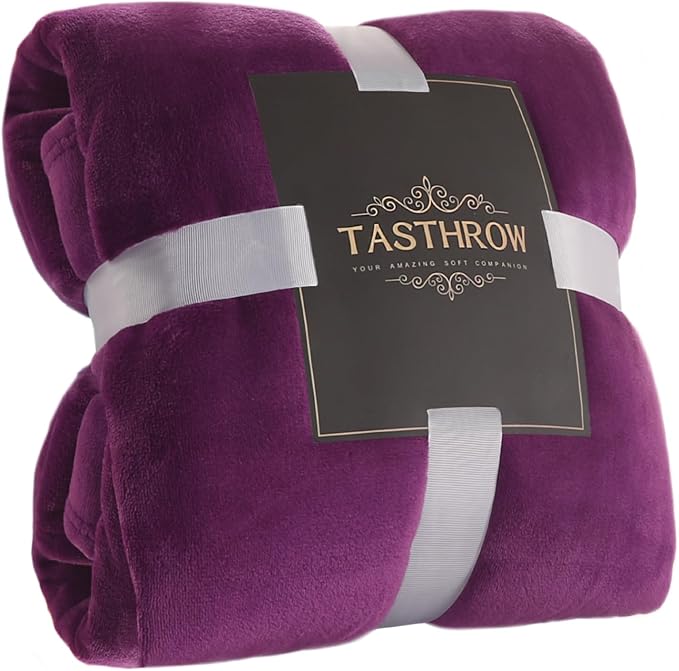 TASTHROW Large Flannel Fleece Throw Blanket, 60×80 Inch by TASTHROW