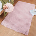 ORINOVA Pink Fuzzy Faux Washable Fluffy Fur Area Rugs by ORINOVA