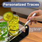Acrylic Drink Flight Boards with Glasses, Easy Clean Drink Flight Tray Set, Mimosa Flight Boards, Writable Drink Flight Holder Beer Flight Boards for Hosting Essentials Bartender Accessories