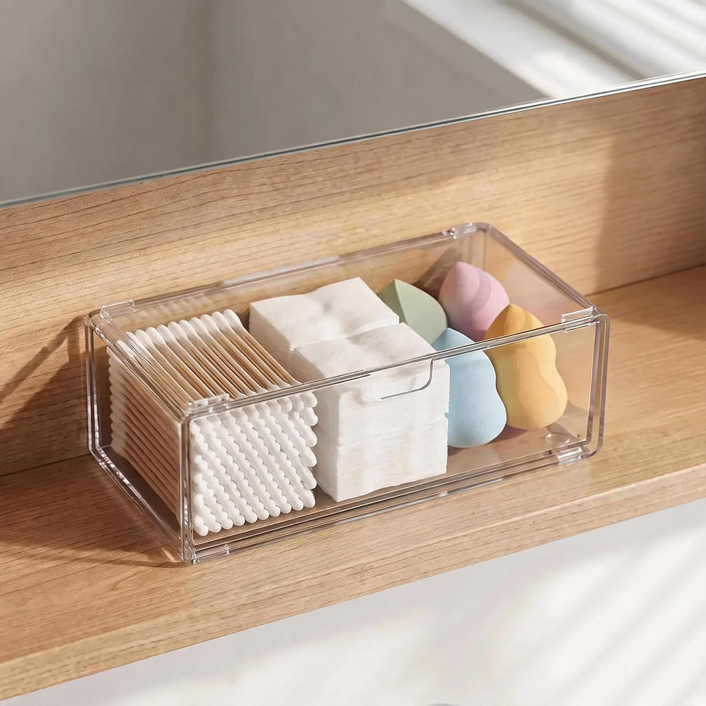 Stackable Medicine Cabinet Makeup Organizer for Bathroom, 2 Pack