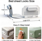Bed Sheet Holder for Corners, New Upgrade Bed Sheet Grippers Dual-Side Lock Design, 4Pcs Bed Sheet Holders Heavy Duty Sheet Clips Fitted All Mattress Sizes, Lock Sheet Holders Keep Firm (White)