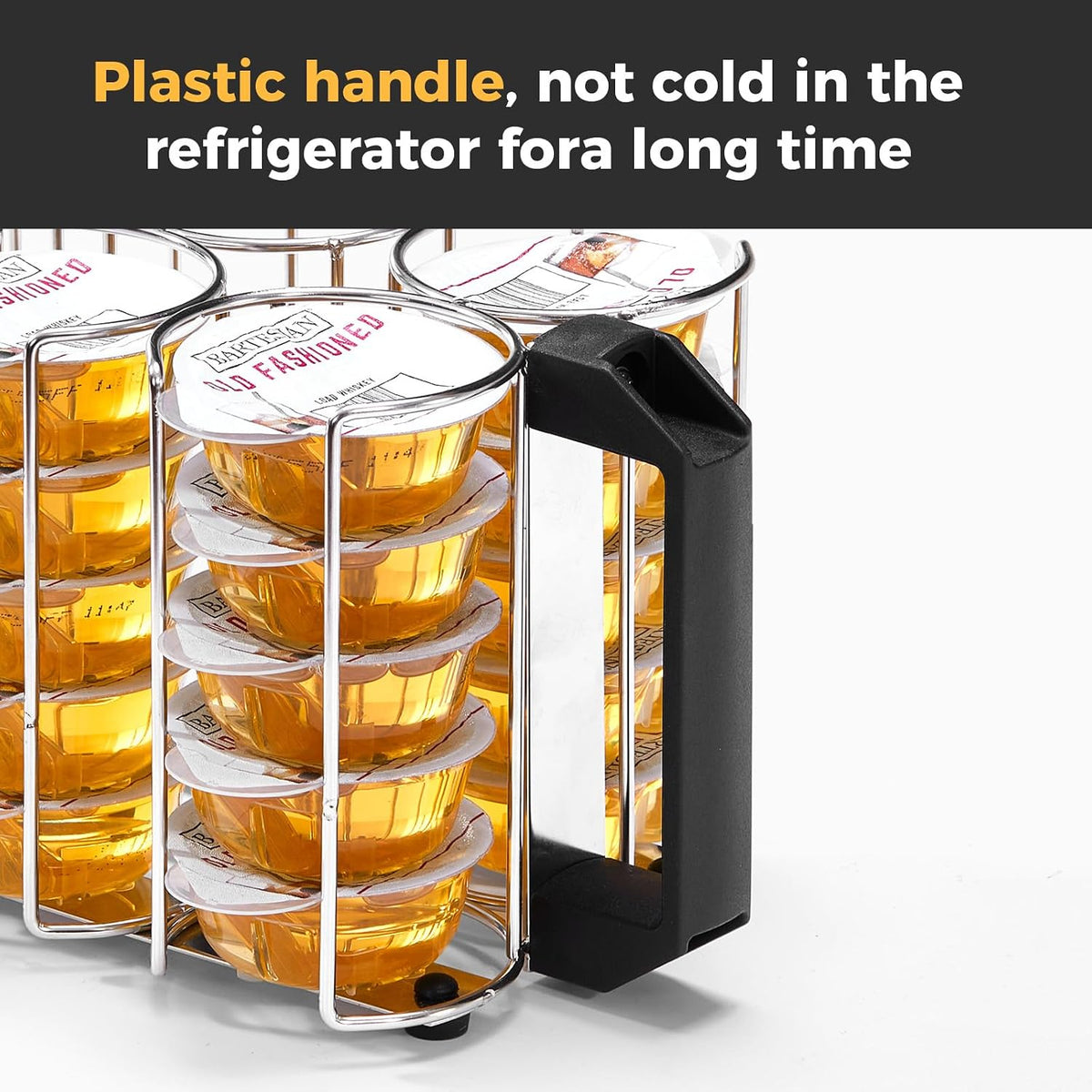 Cocktail Capsules Holder for Refrigerator,Storage for Bartesian Cocktail Capsule in Refrigerator , Hold Up to 30 Capsule Pods, 304 Stainless Steel