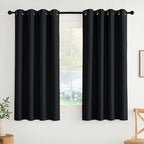 NICETOWN Room Darkening Draperies Curtains Panels, 2 Panels Black W52 x L63 by NICETOWN