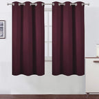LEMOMO Burgundy Red Blackout Curtains 42 x 63 Inch Length/Set of 2 Curtain by Lemomo