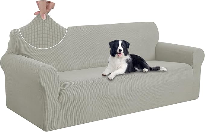U-NICE HOME Oversized Stretch Sofa Slipcover, Soft Jacquard Fabric Couch Cover by U-NICEHOME