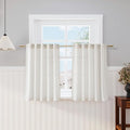 Nanspring Cream Kitchen Curtains 36 Inch Length 2 Panels Set Linen Blend Back by Nanspring