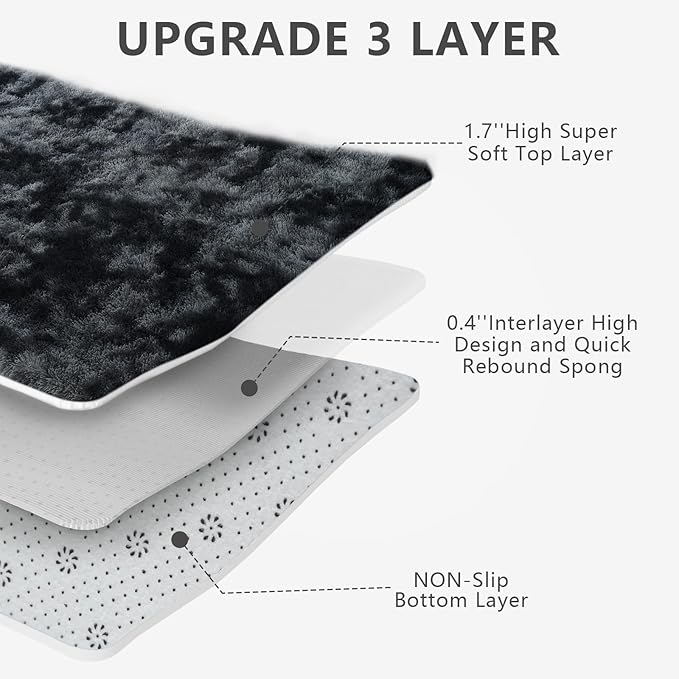 Shag Area Rugs for Bedroom Living Room, 6X9 Ultra Soft Fluffy Area Rugs for Dorm - Image 4
