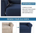 H.VERSAILTEX High Stretch 2-Piece Armchair Cover/Sofa Chair Covers/Slipcover - Image 7